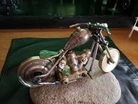 Miniatur Werkstatt ,Scrap Art,Metall Art,Motorrad Chopper