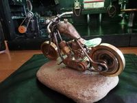 Miniatur Werkstatt ,Scrap Art,Metall Art,Chopper