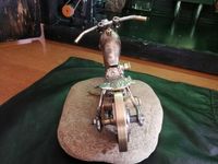 Miniatur Werkstatt ,Scrap Art,Metall Art,Chopper